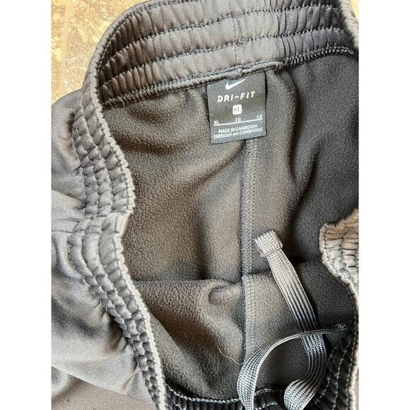 NIKE DRI-FIT, YOUTH XL size 16 black with red swoosh, joggers - Picture 2 of 3